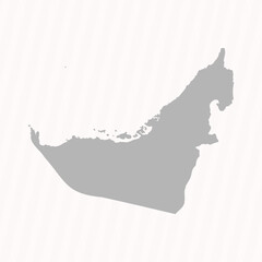 Flat Gray United Arab Emirates Map Banner Background