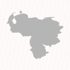 Flat Gray Venezuela Map Banner Background
