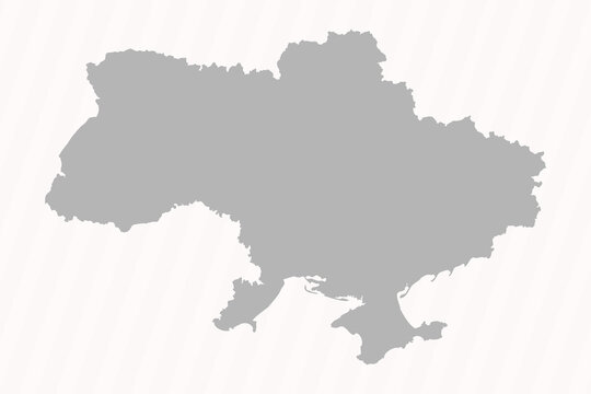 Flat Gray Ukraine Map Banner Background