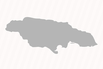 Fototapeta premium Flat Gray Jamaica Map Banner Background