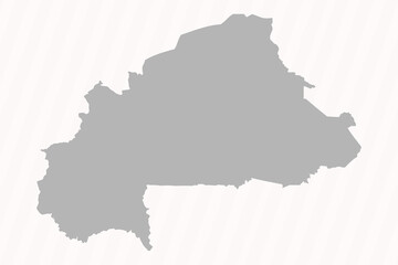 Flat Gray Burkina Faso Map Banner Background