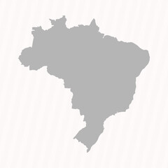 Obraz premium Flat Gray Brazil Map Banner Background