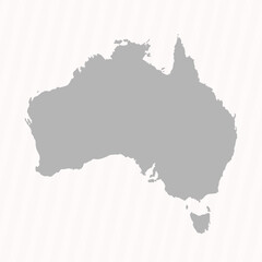 Flat Gray Australia Map Banner Background