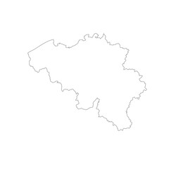 Fototapeta premium Map of Belgium, sign silhouette. World Map Globe. Vector Illustration isolated on transparent background. Europe continent.