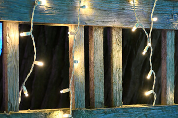 Christmas Lights on the Railing