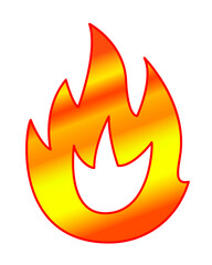 Abstract flame icon
