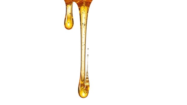 Honey dripping with transparent background