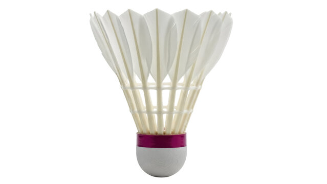 Badminton shuttlecock PNG isolated on transparent background, sport equipment for recreational games and competitive play