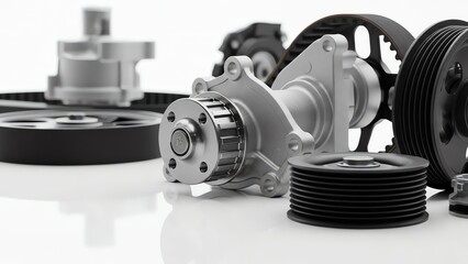Automotive pulleys and water pump components