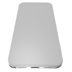 up view 3d render white screen smartphone object element