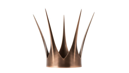 Bronze crown PNG isolated on transparent background, royal headwear for fantasy and medieval themes, king or queen symbol