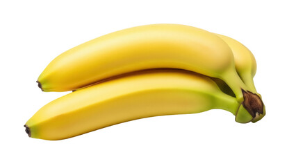 Bunch of ripe yellow bananas PNG isolated on transparent background, tropical fruit for healthy eating and dessert preparation © PROSTOCK
