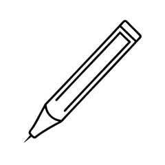 Line art pencil icon writing drawing stationery concept on white background Vector illustration