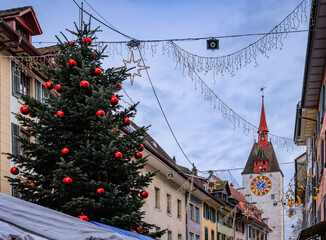 Twinkling lights and festive chalets, Bremgarten Christmas Market in Switzerland