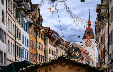 Twinkling lights and festive chalets, Bremgarten Christmas Market in Switzerland