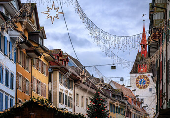 Twinkling lights and festive chalets, Bremgarten Christmas Market in Switzerland