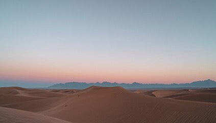 Dunescape at Dusk. A Symphony of Sand and Sky, Where Earth Meets the Ethereal Horizon.