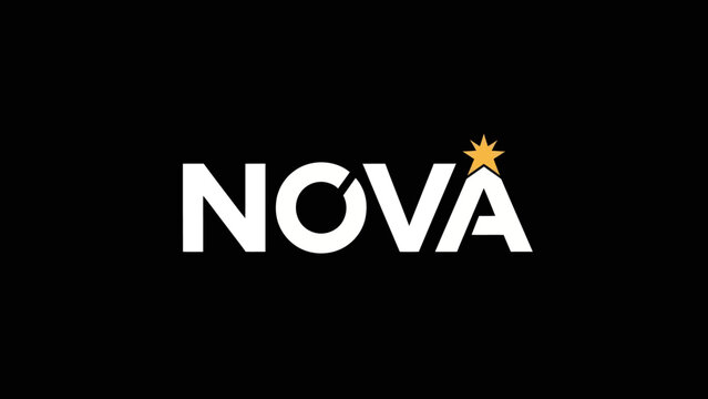 Bold white NOVA text logo with a small yellow star above the letter A