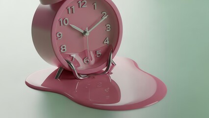 Melting clock with reflective surface