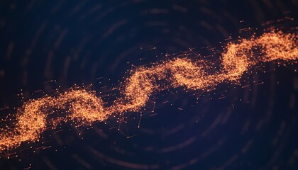 DNA Structure: An illuminated representation of the intricate double helix structure of DNA, set against a dark background, symbolizing the complex world of genetics and life's building blocks.