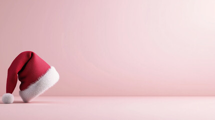 Minimal Christmas Star and Santa Hat Concept