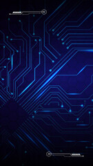 Vertical technology background with technology elements.