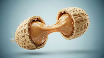 Peanut with caramel filling