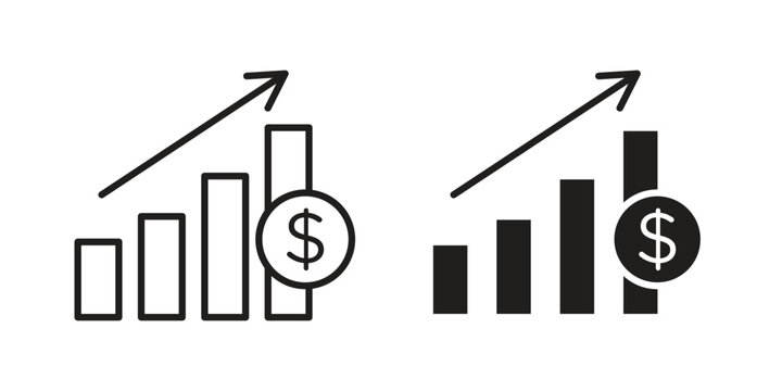 Chat arrow grow icons sign vectors. suitable for web, app, infographic, etc
