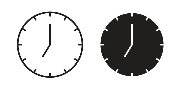 Clock seven icons sign vectors. suitable for web, app, infographic, etc