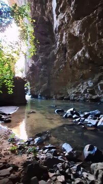 caverna na cidade de S&atilde;o Domingos, regi&atilde;o de Terra Ronca, Estado de Goi&aacute;s, Brasil 