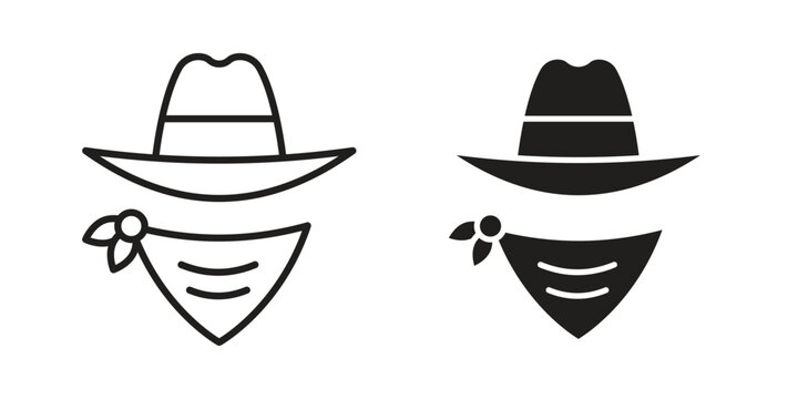 Cowboy icons sign vectors. suitable for web, app, infographic, etc