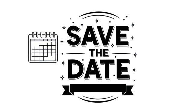 Charming save the date event announcement with calendar reminder for special occasions and - Powered by Adobe