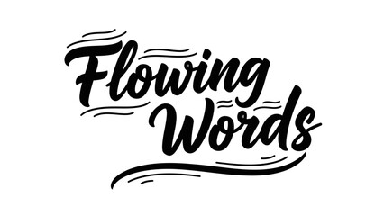 Elegant handwritten typography design with expressive script lettering for creative projects © rexus