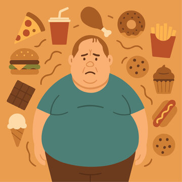 Prader-Willi Syndrome Uncontrolled Hunger Illustration