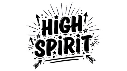 Energetic hand-drawn typography with motivational message and cheerful decorative elements