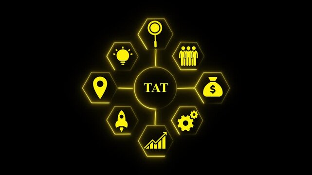business tat concept animation on abstract technology background representing digital documents and online workflow