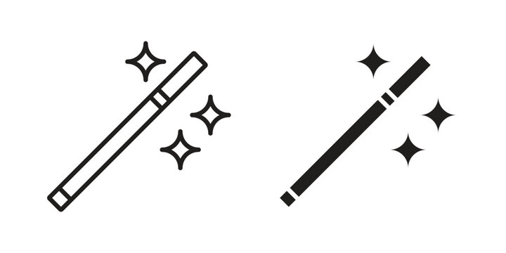 Magic wand icons sign vectors. suitable for web, app, infographic, etc