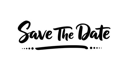 Stylish calligraphic 'Save The Date' typography ideal for upcoming events and important reminders