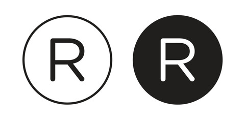 Registered icons sign vectors. suitable for web, app, infographic, etc