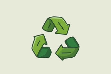 Obraz premium Vibrant Green Recycle Symbol Illustration Representing Sustainability