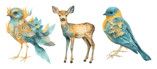 Obraz premium Symbolic Representation of Life, Death, and Rebirth in Nature's Creatures