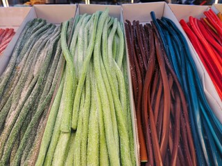 London, UK - October 5, 2025: Typical sweets sold in UK