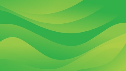 Fresh green abstract background with organic wavy curves and vibrant gradient layers for eco-friendly nature designs.