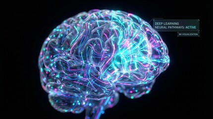 Digital Brain, AI, Neural Network, Science, Future Tech