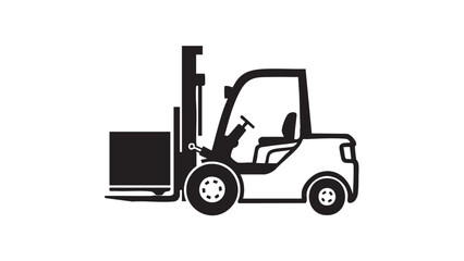 Forklift Operator Handling Cargo in Warehouse Environment from Side Viewpoint