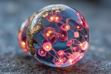 Abstract Concept of Global Connectivity in a Crystal Sphere