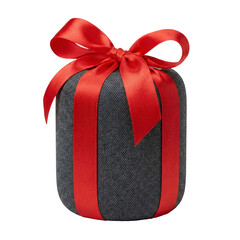 A modern device wrapped with a festive red ribbon, transparent background