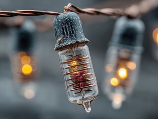 Vintage Light Bulb Decor with Warm Glow and Rustic Feel