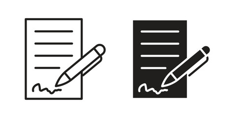 Agreement icons for graphic design, logo, Web site, social media, UI, mobile app, vector illustration © kia