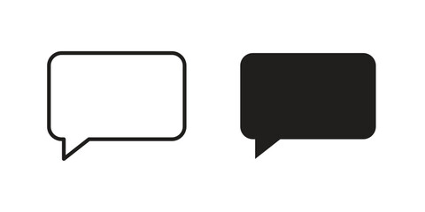 Naklejka premium Chat bubble icons for graphic design, logo, Web site, social media, UI, mobile app, vector illustration